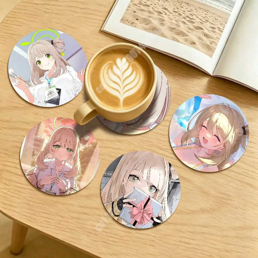 

Blue Archive Izayoi Nonomi Round Coaster for Drink Cup Sustainable Lifestyle Decor Minimalist Table Setup
