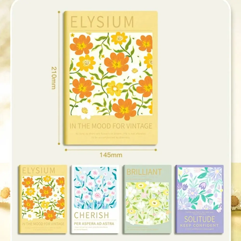 Thicken Floral Design Diary Notebook Matte Surface To Do List Writing Pads Taking Notes Time Organizer Planner Notepad Student