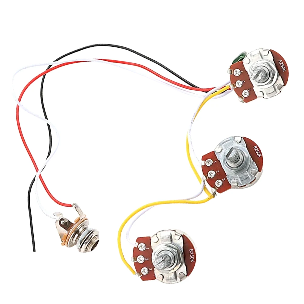 

Electric Guitar Wiring Harness Durable Plastic Metal Pre Wired Easy Installation Replacement Parts Supplies Pickup Tools