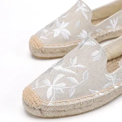 Womens Espadrilles Hemp Flats with Platform for Casual Wear ladies shoes