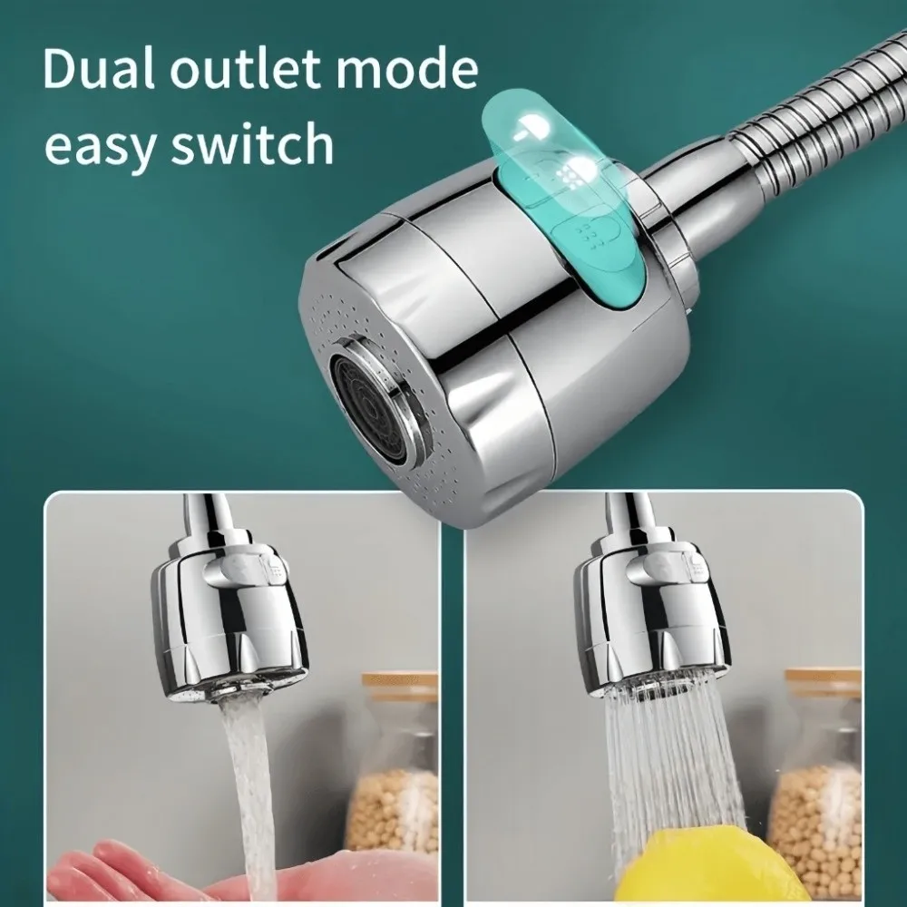 2/3 Modes Faucet Filter Adapter Anti Splash 360° Rotating Kitchen Faucet Extender Universal Water Faucet Bubbler Kitchen Gadgets