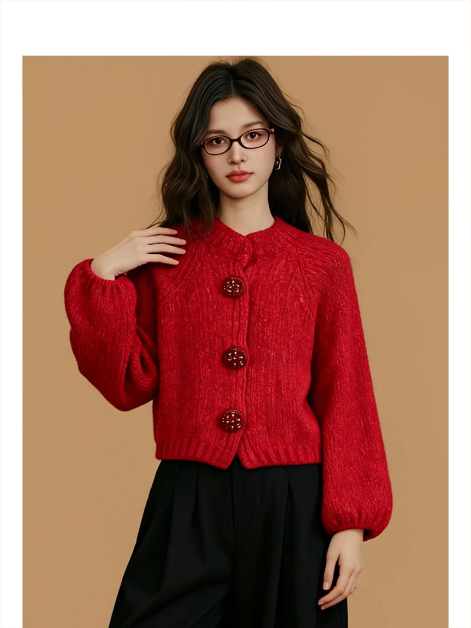 

Forever 2 Thiened Knitted Sweater Cisas Aosphere Red Twist Soft Cozy Cardigan Coat Casual Sle Women's Winter Faion