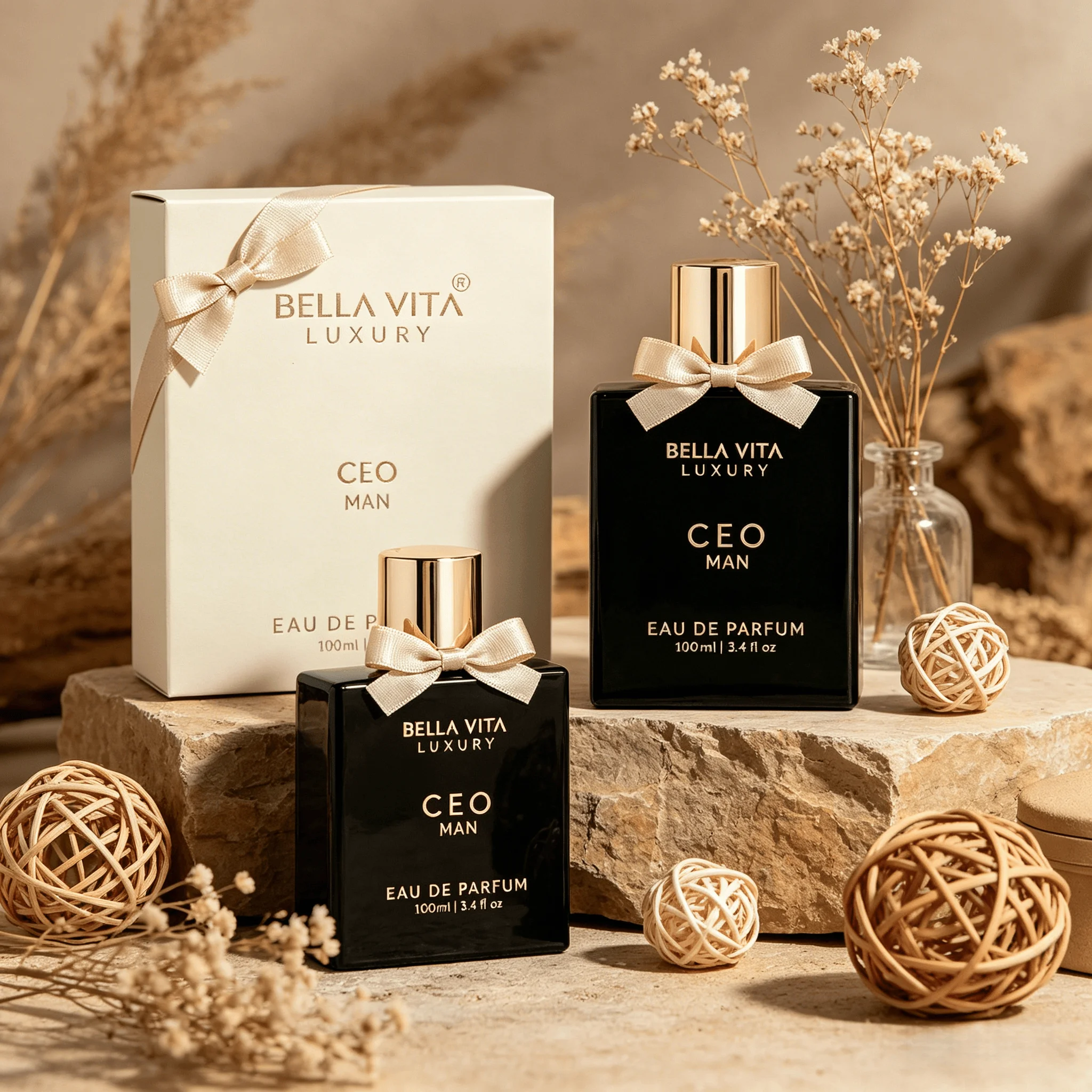 

BellaVita CEO Man Luxury EDP For Men Fresh Lemon Lavender Woody Agarwood Long Lasting Vegan Perfume