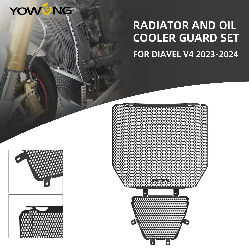 

For Ducati Diavel V4 2023-2024 Accessories Oil Cooler Cover Radiator Grille Guard Protector Cover Grill Protective Mouldings