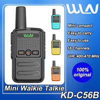 Mini Walkie Talkie WLN KD-C56B Portable Two Way Radio UHF 400-470MHz 16CH Long Range Handheld Transceiver For Hunting Mini Radio