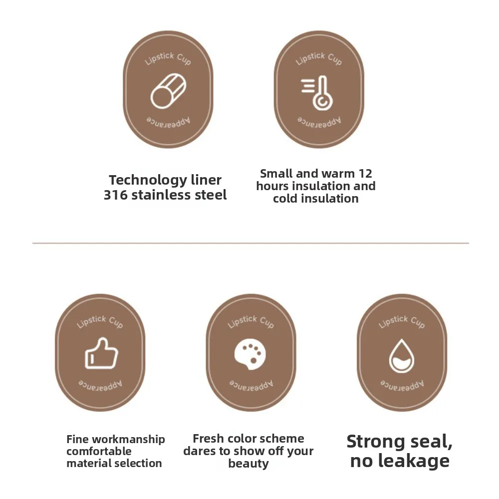 

316 Stainless Steel Compact Thermos Cup Large Capacity 180ML Insulated Bottles Light Portable Thermos Water Bottle Travel