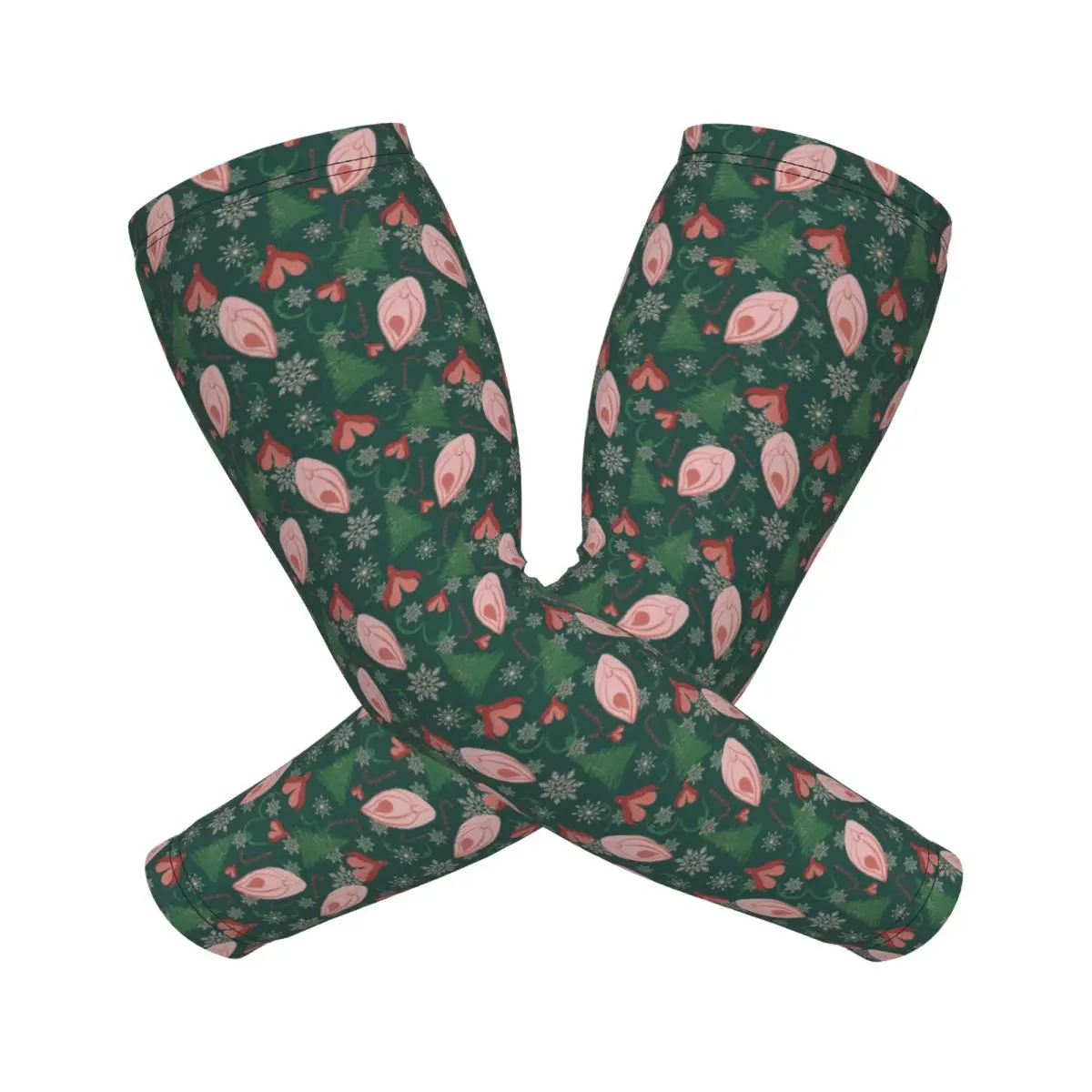 

Рождественская вульва с зелеными рукавами для мужчин и женщин, защита от солнца и ультрафиолета, татуировка, спортивное охлаждение, езда на велосипеде