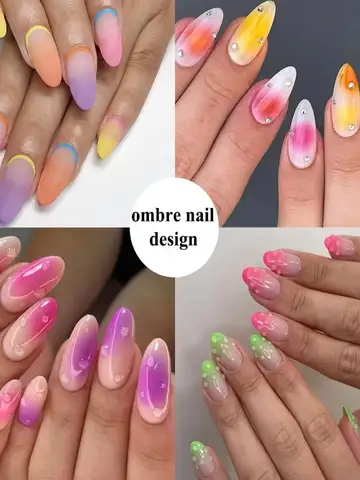 100pcs Gradient Sponge Brush for Nail Art, Gel Polish Brush, Glitter Powder, Manicure Accessory