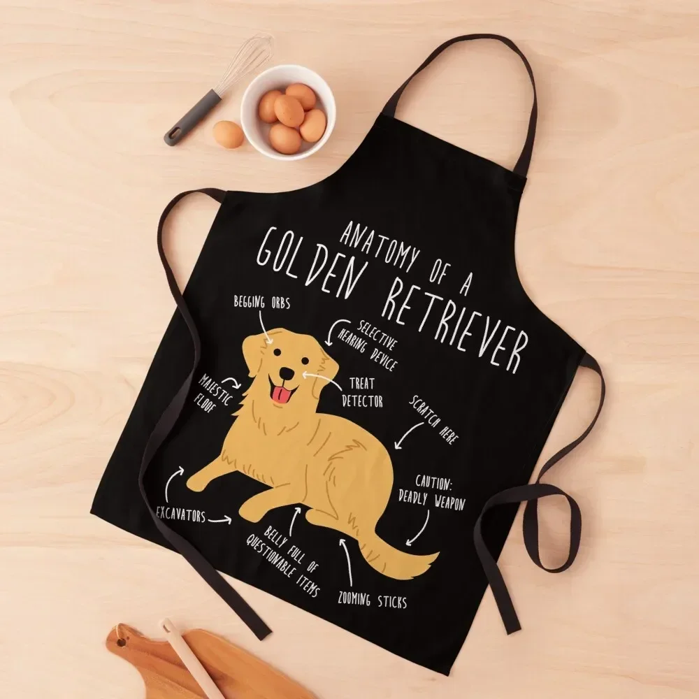 

Golden Retriever Anatomy Apron barber uniform Chef Uniform Woman Men'ss manicurist Apron