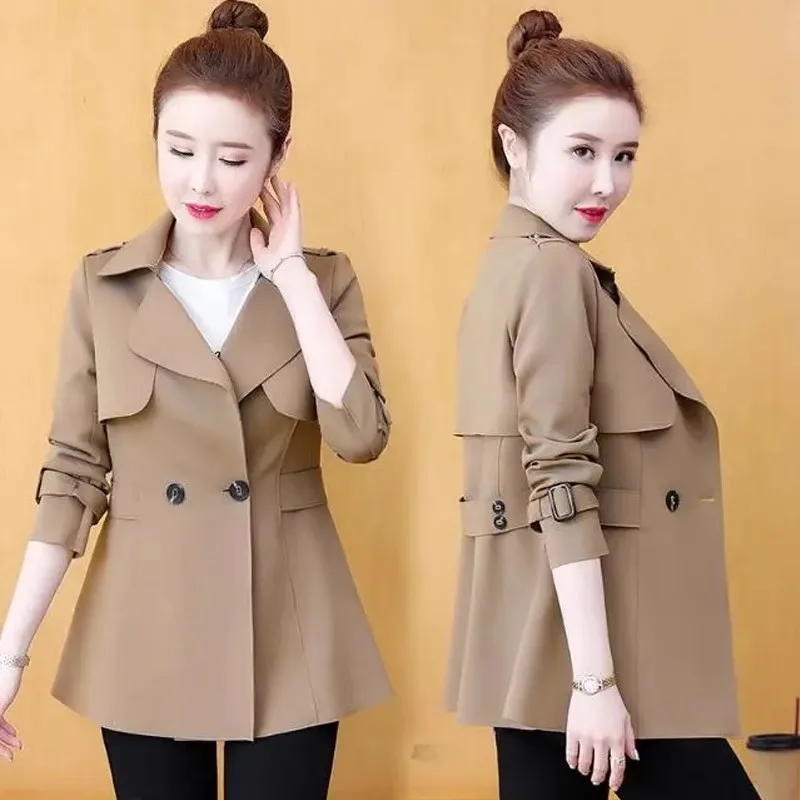 

2024 Women's Clothing Elegant Short Trench Coat S5