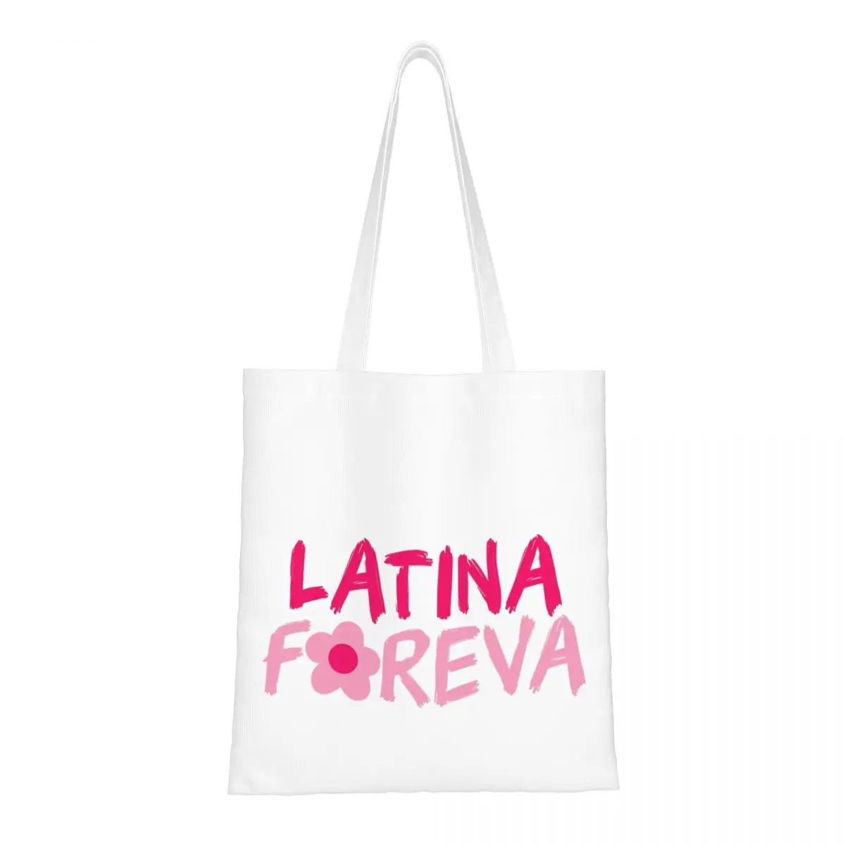 

Karol G LATINA FOREVA Холщовая сумка-тоут Модная большая вместительная продуктовая сумка для женщин Студенческие сумки