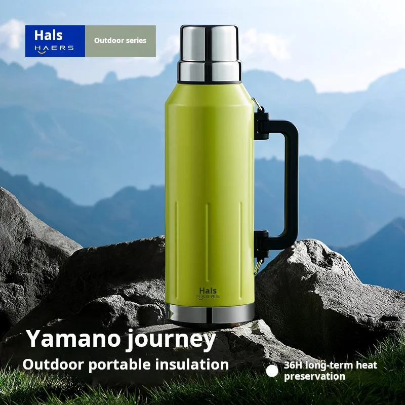

1500l New Water Bottle Large Capacity Vacuum Cup Outdoors Pots Stainless Steel Jug With Lid Vacuum Thermos Flask Insulation Mug
