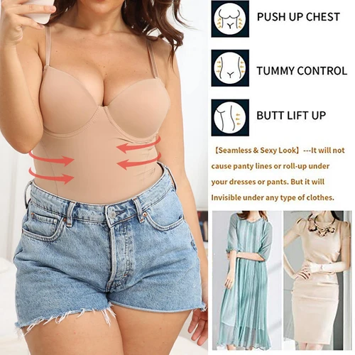 Imagen 2 del producto MISSMOLY-Body adelgazante para mujer, ropa moldeadora de una pieza, Tops con Control de barriga, moldeador de cuerpo, sujetador incorporado, camisola, monos 2025