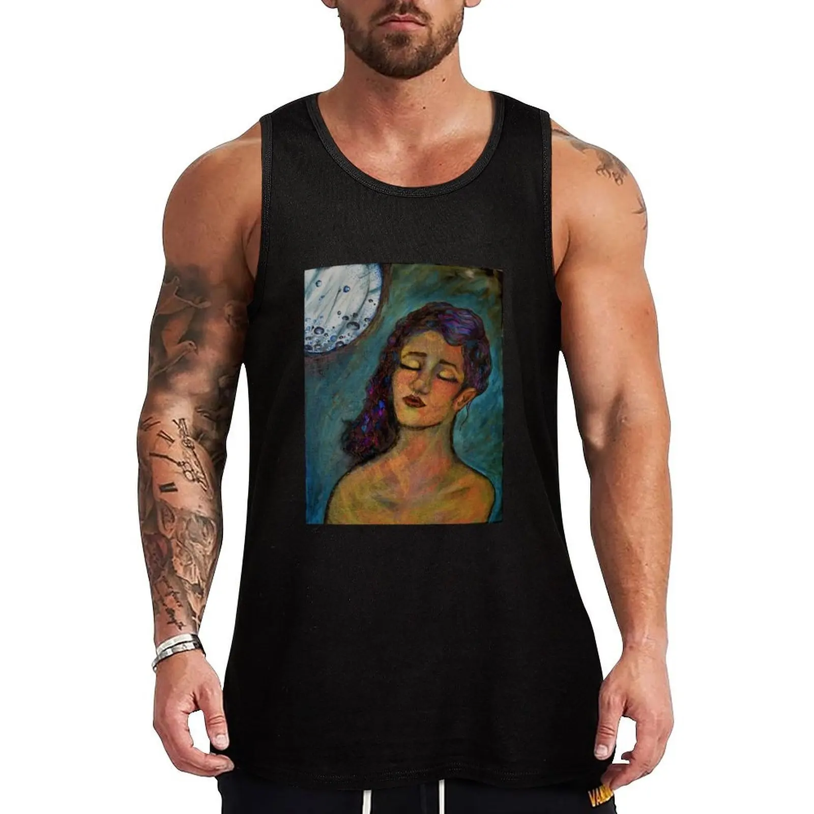The Moon Also Howls Tank Top Urban Casual Tank Top Streetwear Sleeveless Shirt