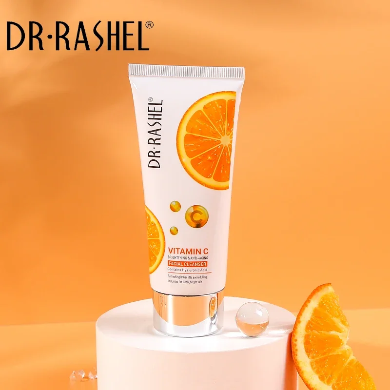 DR.RASHEL Natural Vitamin C Nourishing Repair Facial Cleanser Skin Care Whitening Moisturizing Shrinking Face Washing Product