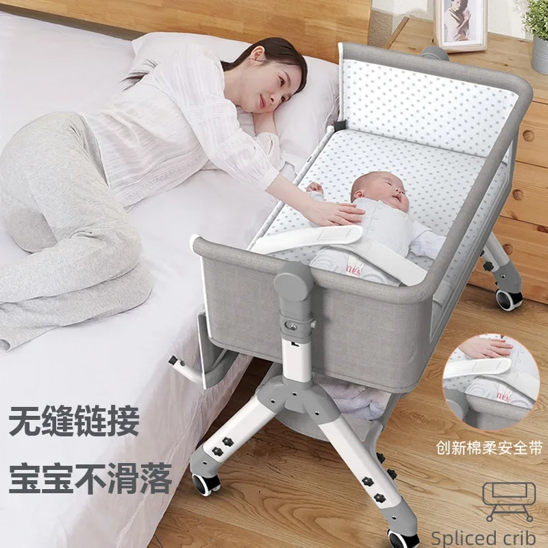 

Baby Crib Removable Portable Folding Cradle Baby Bb Bed Multi-functional Newborn Child Splicing Queen Bed