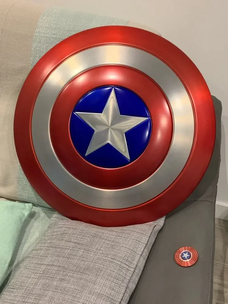 High quality 1:1 Scale 60cm full metal Captain America Shield Perfect Version Unpainted/Painted prop cosplay Costume party gift