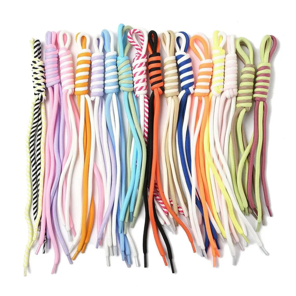 20pcs Multicolor Braided Nylon Cord for DIY Keychain Woven Jewelry Making Craft Accessories Bag Ornaments  294x16.5mm