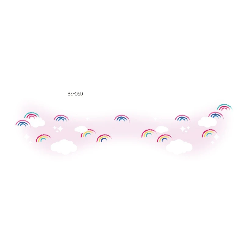 Waterproof Love Heart Face Tattoo Sticker Rainbow Snowflake Winter Flase Festive Flower Strawberry for Party Holiday