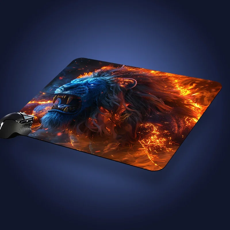 Mauspad aus Naturkautschuk, 43 Muster, 2 Größen, rutschfeste Schreibtischunterlage, Büro- und Gaming-Mauspad, Tier- und Flammendesign – Detail 12