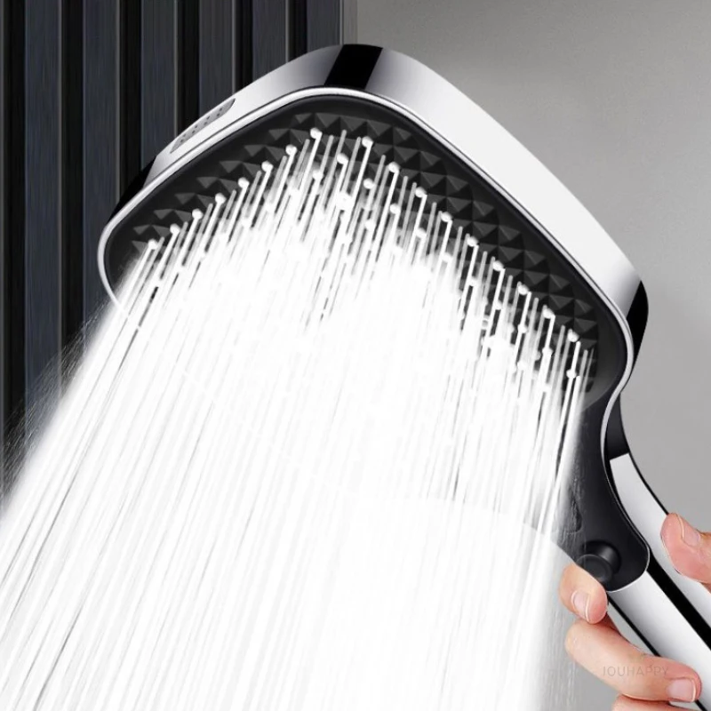 

4 Jet Modes High Pressure Shower Head with Massage Spray Nozzle Powerful Flow Big Panels Shower Head Bathroom Accessories