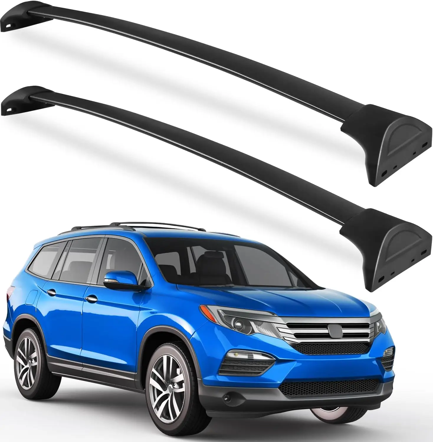 

Universal Roof Rack Cross Bars for SUVs with Flush Rails, Aluminum Cargo Carrier for Kayak Bike Snowboard Luggage Accessories