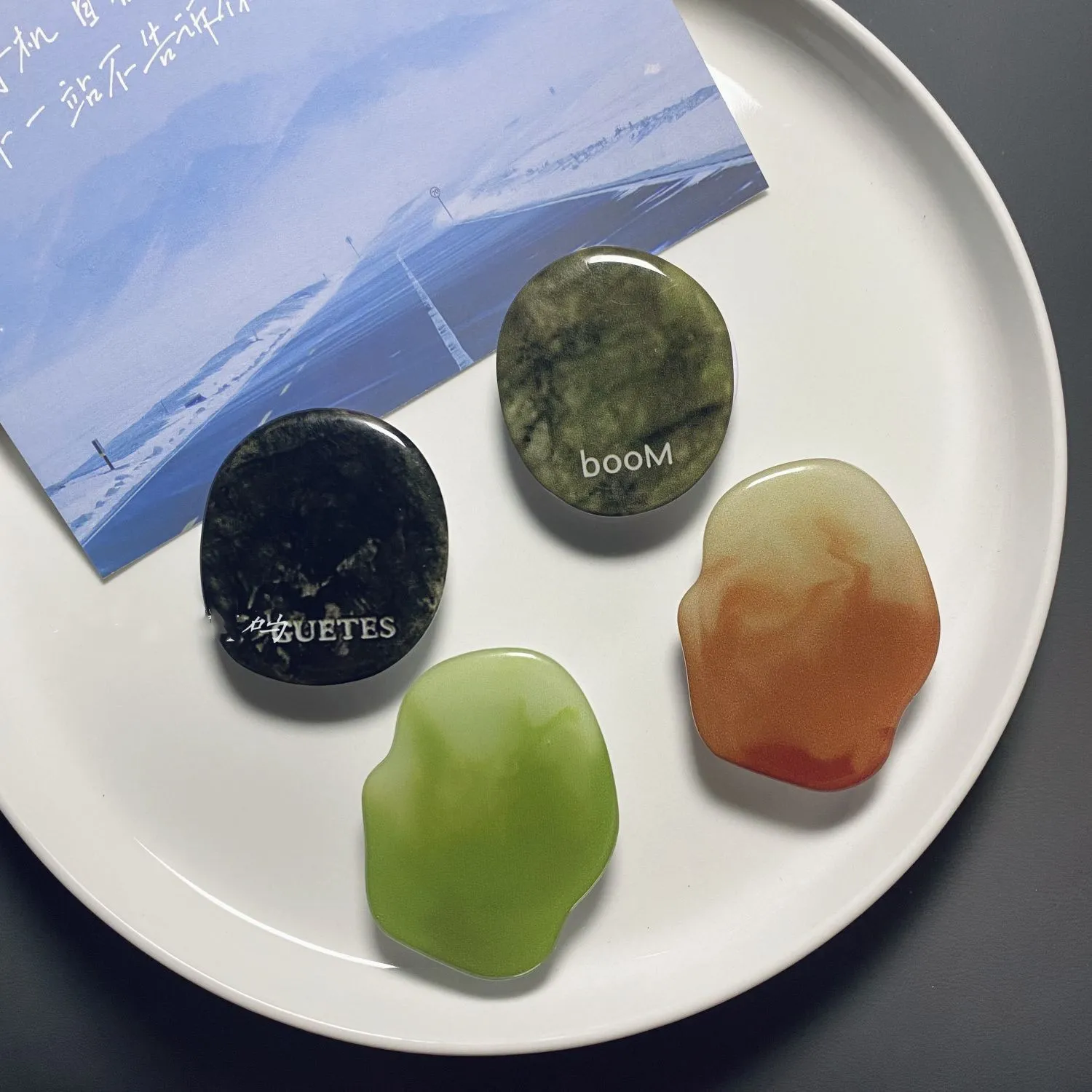 

Simulation Marble Stone Mobile Phone Ring Holder Telephone Support Accessories Phone Finger Stand Holder Socket for Iphone 16