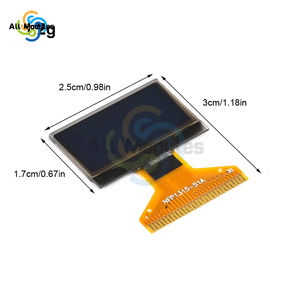 Imagem -03 - Oled 0.69 Oled Oled Oled Display Lcd 14pin 30pin Placa de Tela Lcd Módulo de Exibição Oled Interface Spi Iic para Arduino 0.96