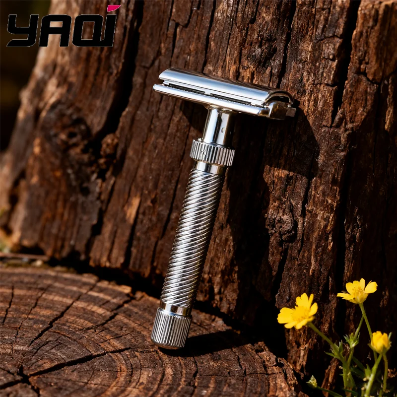 

YAQI Ultima Slope Регулируемая мужская безопасная бритва из нержавеющей стали, около 94 гПрофессиональный инструмент для ухода за бородой для точного бритья