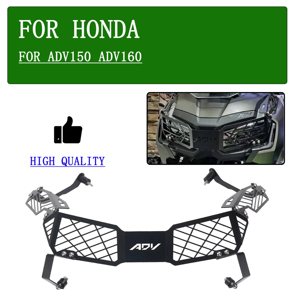 

For Honda ADV150 ADV160 2022 - 2024 Motorcycle Headlight Guard Grille Protector Headlamp Cover Crash Bar Accessories