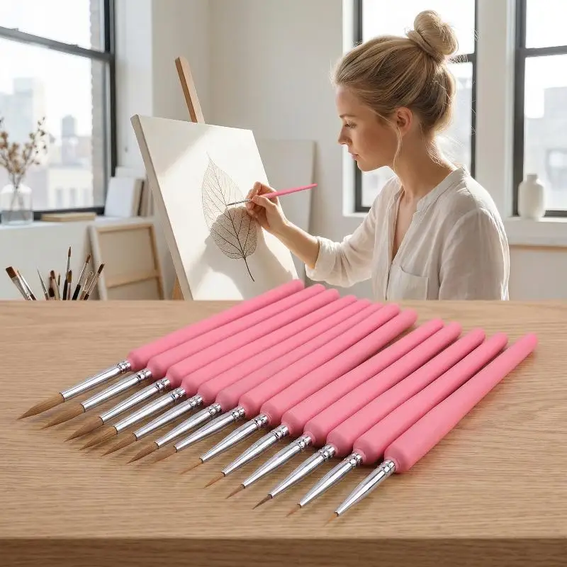 Premium Paint Brushes Set Of 9/11 Miniature Fine Detail Model Craft Nail Art