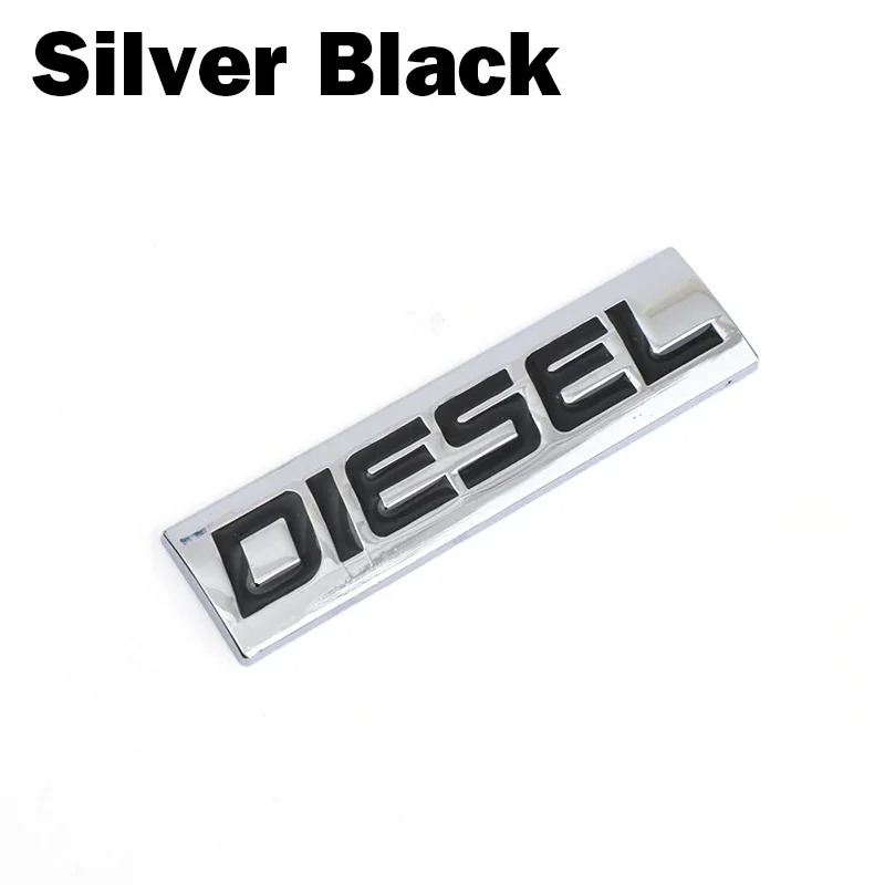 Car Styling 3D Metal Chrome Zinc Alloy Emblem Universal Diesel Logo Car Badge Body Trunk Fender Adhensive Emblem Auto Accessory