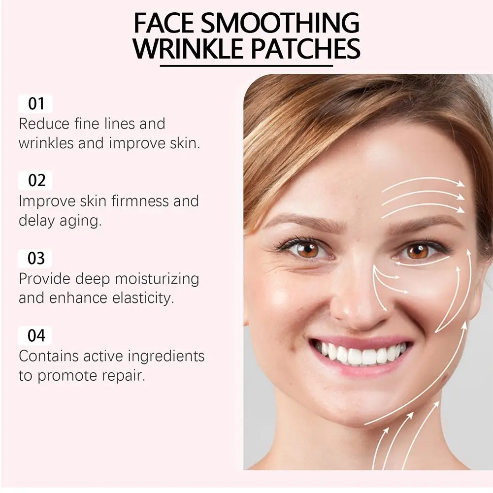 192pcs Face Smoothing Wrinkle Patches Anti Aging Firming Lifing Fade Fine Lines Nourishing Rejuvenation Face Skin Care Products