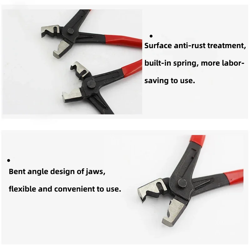 Single ear hoop pliers 304 Single Ear Stepless Hose Clamps Water Pipe Pliers Caliper 100pcs Stainless Steel Hose Clamps