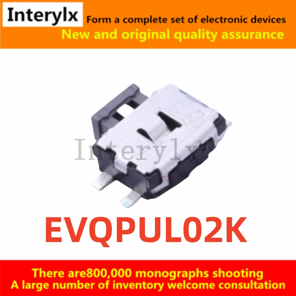 

10-100Pcs/Lot Original Chinese Turtle EVQPUL02K EVQ-PUL02K Side Key Patch 4 Pins 4.7*3.5 with Positioning Column