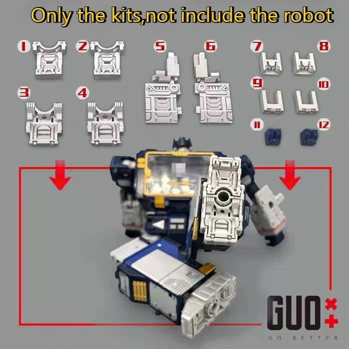 Hollow Filling Transformation Completion Upgrade Accessories Pack for Transcendental United G1 Universe Soundwave