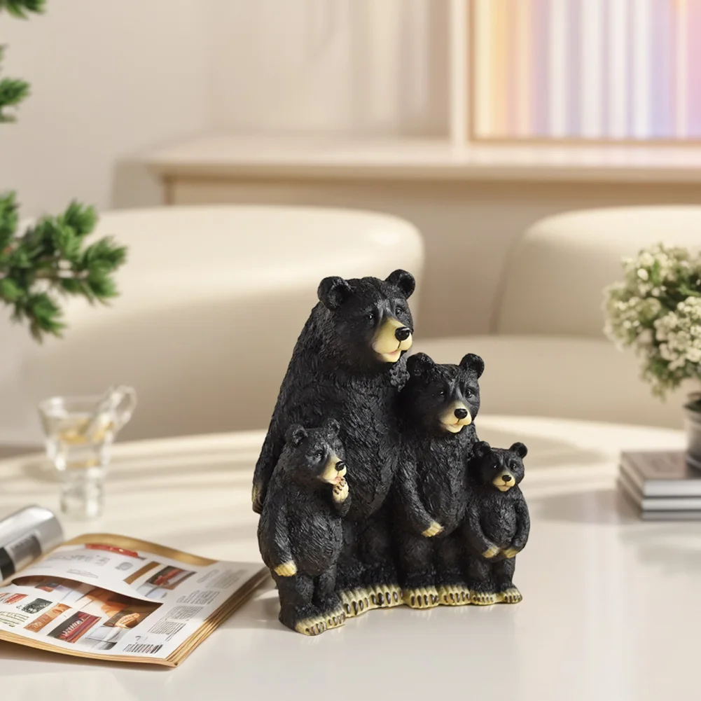 樹脂製のクマの彫刻,リビングルームの装飾,彫刻の手工芸品,置物,創造的なスタンディングベアの装飾