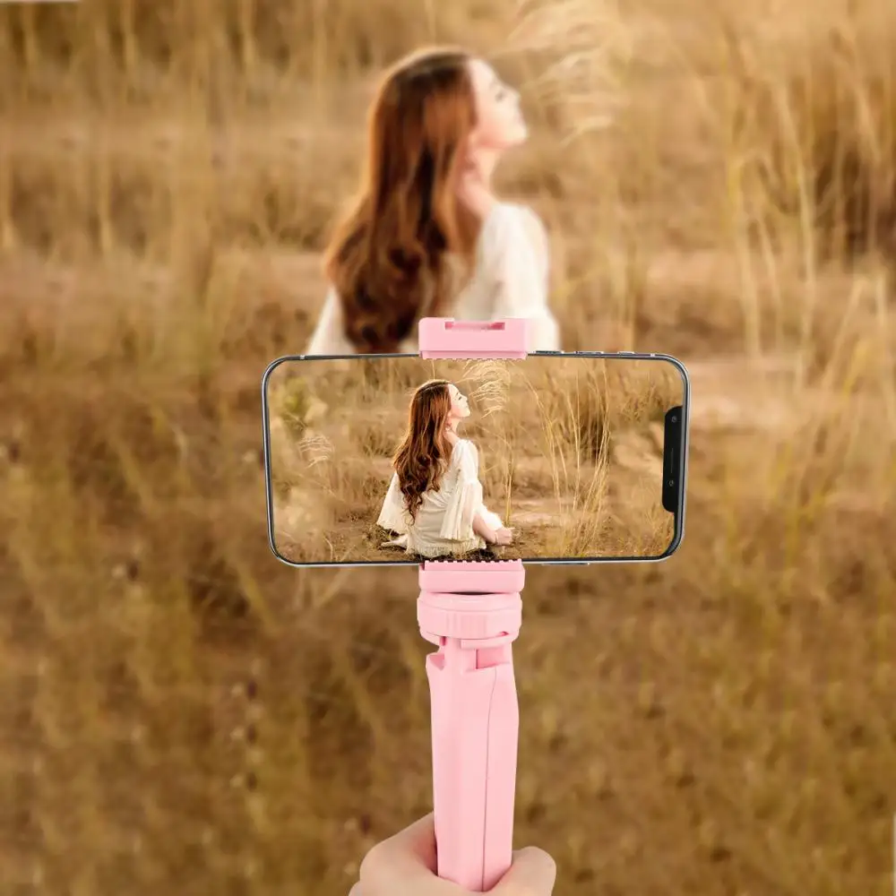 Desktop Triangle Bracket Pocket With Phone Clamp Rotating Adjustable Foldable For Smartphones Mobile Phone Stand Portable Mini