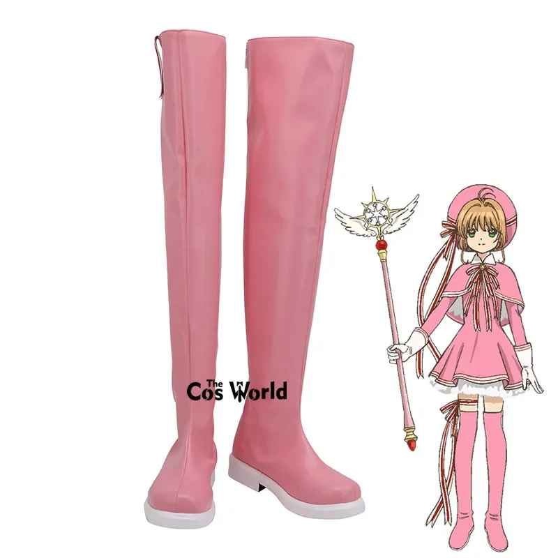 

Cardcaptor Kinomoto Sakura Clear Card 2nd Battle Anime Customize Cosplay Low Heel Shoes Boots