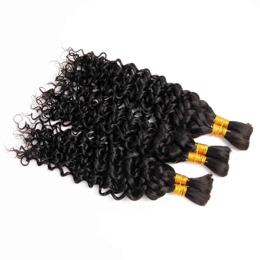 ウェットアンドウェイビー1Bクロシェウォーターウェーブ人毛9A 2束95gレミー染色可能14～26インチ 編み込み用