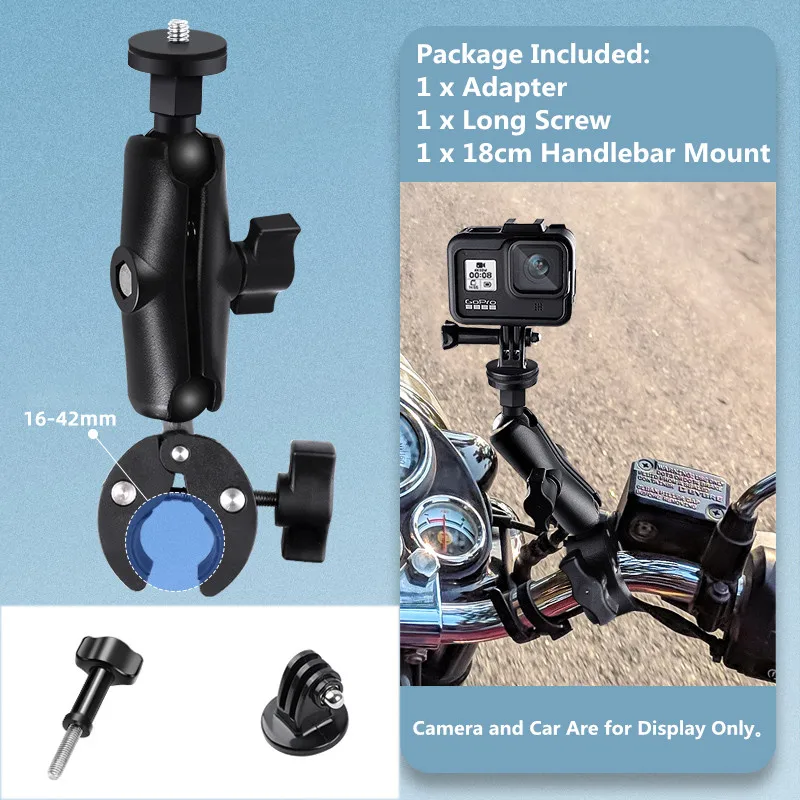 SZKOSTON Motorrad Fahrrad Kamera Halter Lenker Halterung Fahrrad Halterung für GoPro 13 12 11 10 9 8 DJI Action 6 5 Pro NANO Insta360 X5 X4 5