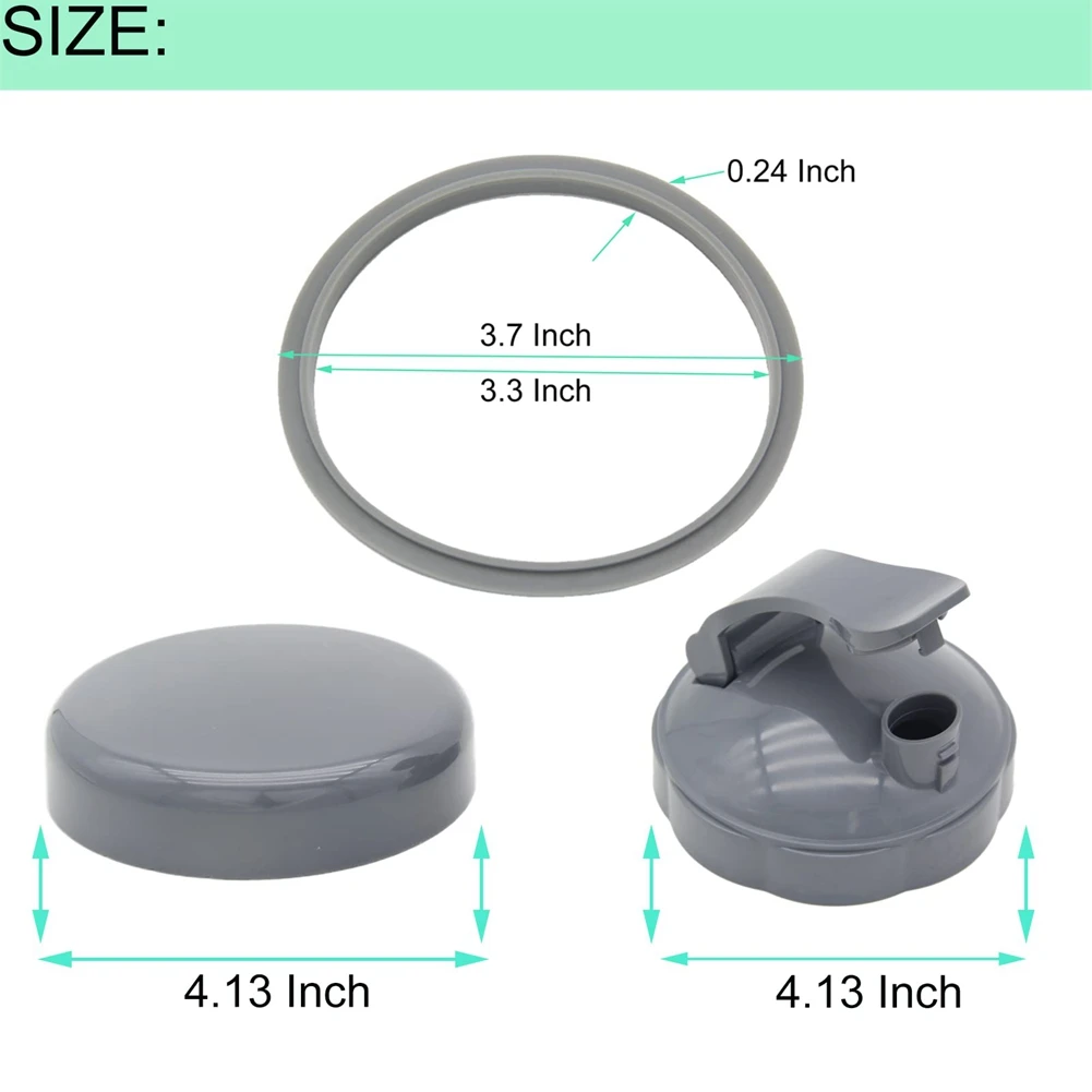 Tazas de licuadora con tapa plana y tapa abatible para llevar, piezas de repuesto compatibles con exprimidor de licuadora Nutribullet 600W 900W