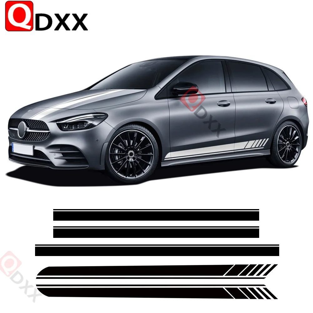 

Для Mercedes Benz B Class W246 W247 B180 Edition 1 AMG Стайлинг Дверь боковая юбка стикер крыша задняя наклейка