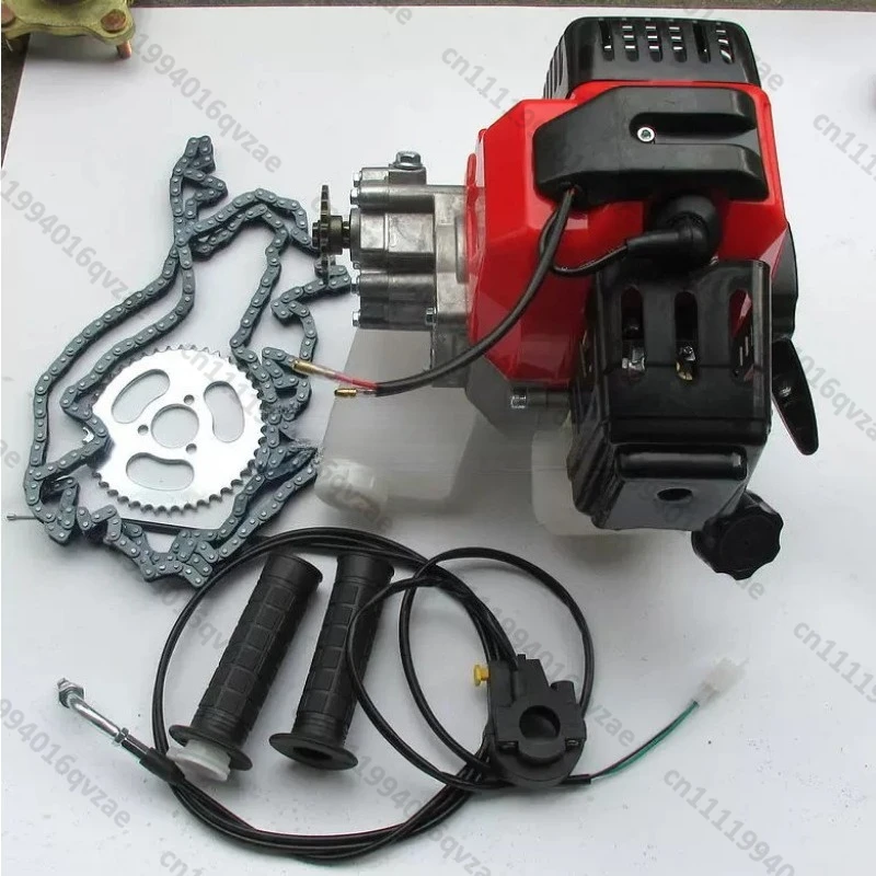 49CC Scooter Engine with Gearbox, Modified Bicycle Tricycle Engine Chain Kit