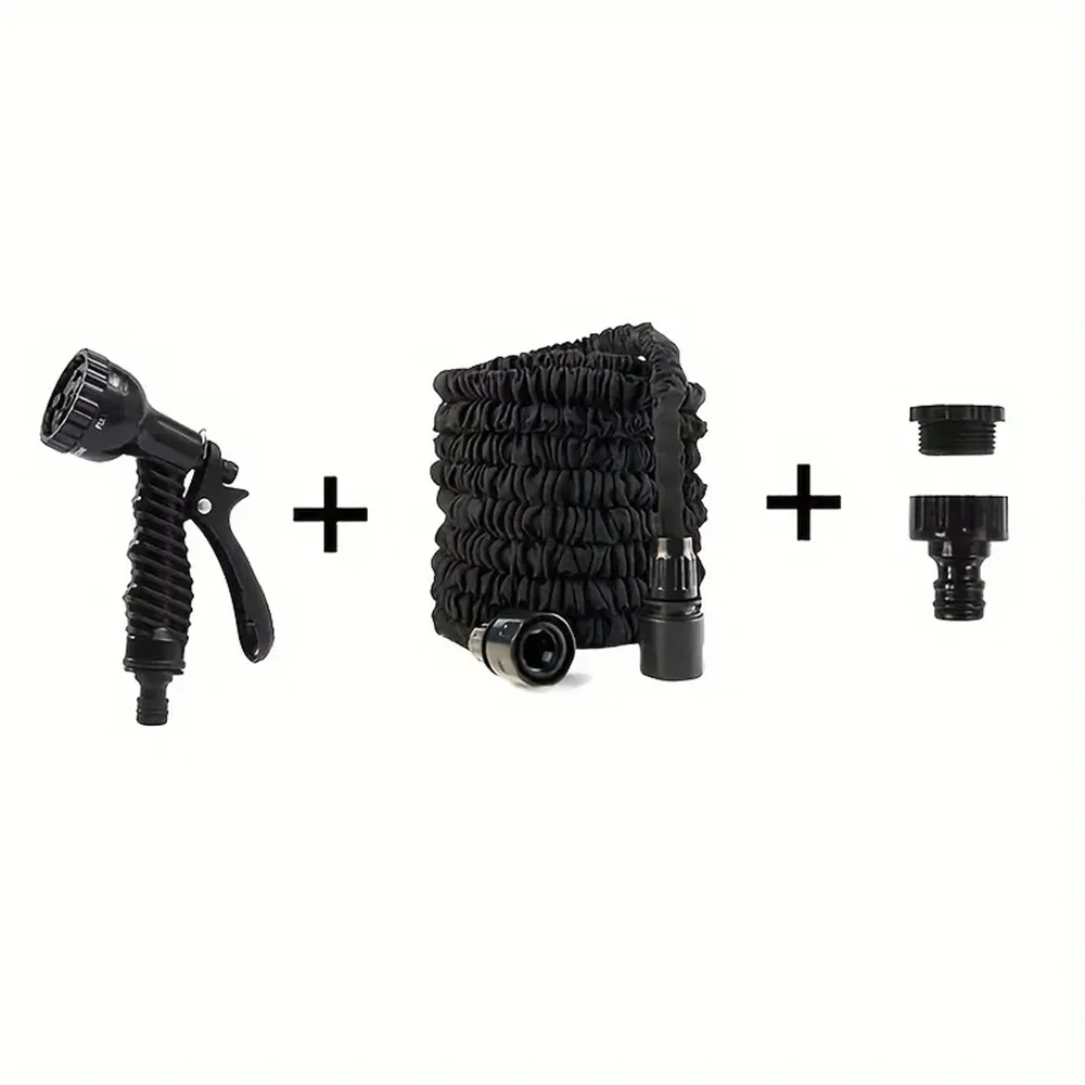 Household 1 piece high-pressure garden telescopic water pipe 25FT 50FT 75FT 100FT 125FT garden water pipe car wash water gun car