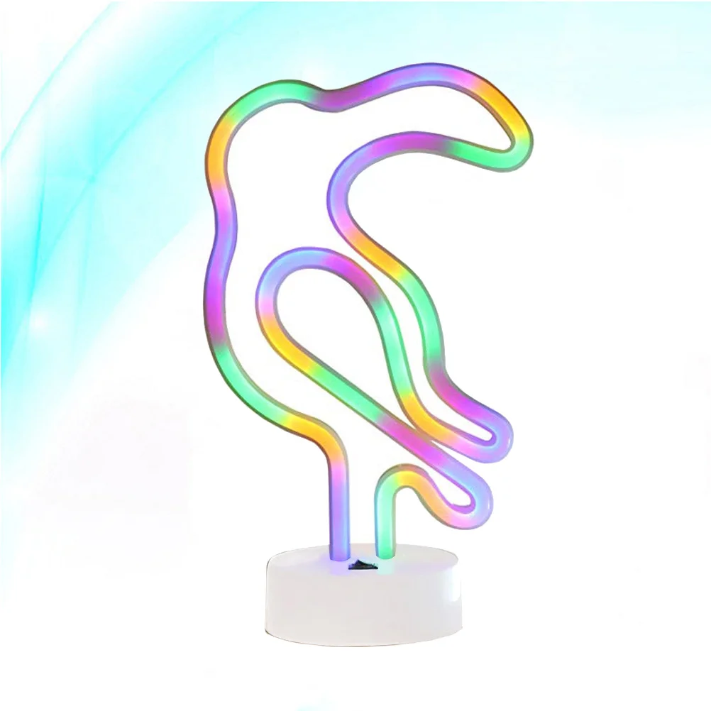 Led النيون الببغاء ضوء الليل الملونة تضيء مصباح للمنزل غرفة نوم غرفة المعيشة غرفة الحضانة هدية الإضاءة الزخرفية #2
