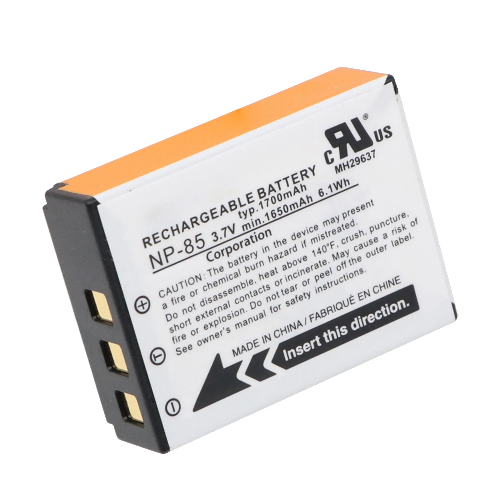 Original NP-85 NP85 1650mAh 3.7V Camera Battery for Fujifilm Fuji FinePix SL240 SL260 SL280 SL300 SL305 SL1000 S1 NP-170 CB-170