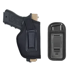 Tactical Nylon Gun Holster For Pistol G19 G17 G26 Taurus Bere 92 Colt 1911 P320 Hunting 9mm Concealed Carry Mag Pouch