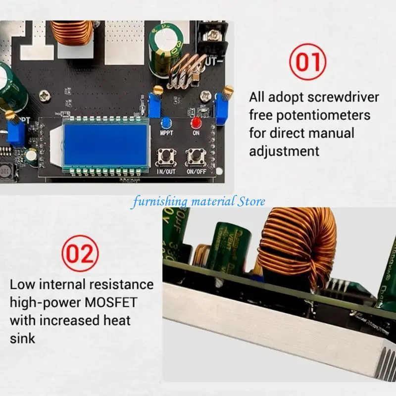 

Y5GD 6-80V/1.3-78V 30A Direct Current Bucking Boosts Converters StepUpDownConverter
