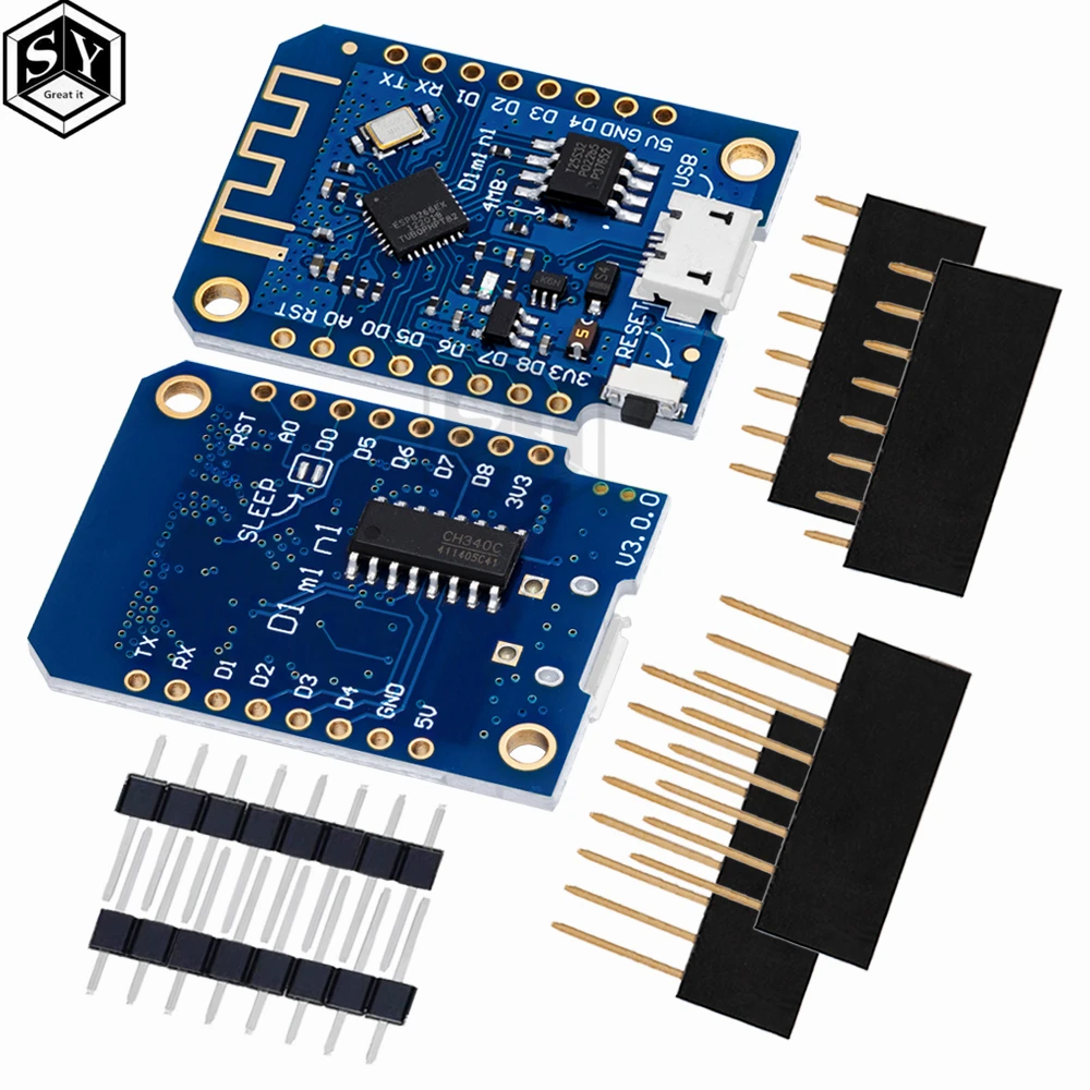 Wemos D1 Mini V3.0.0 WIFI Internet of Things Development Board Based ESP8266 CH340 CH340G 4MB For Arduino Nodemcu V2 MicroPython